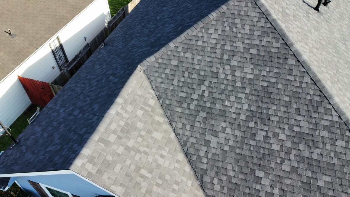 Finished roof, from the drone