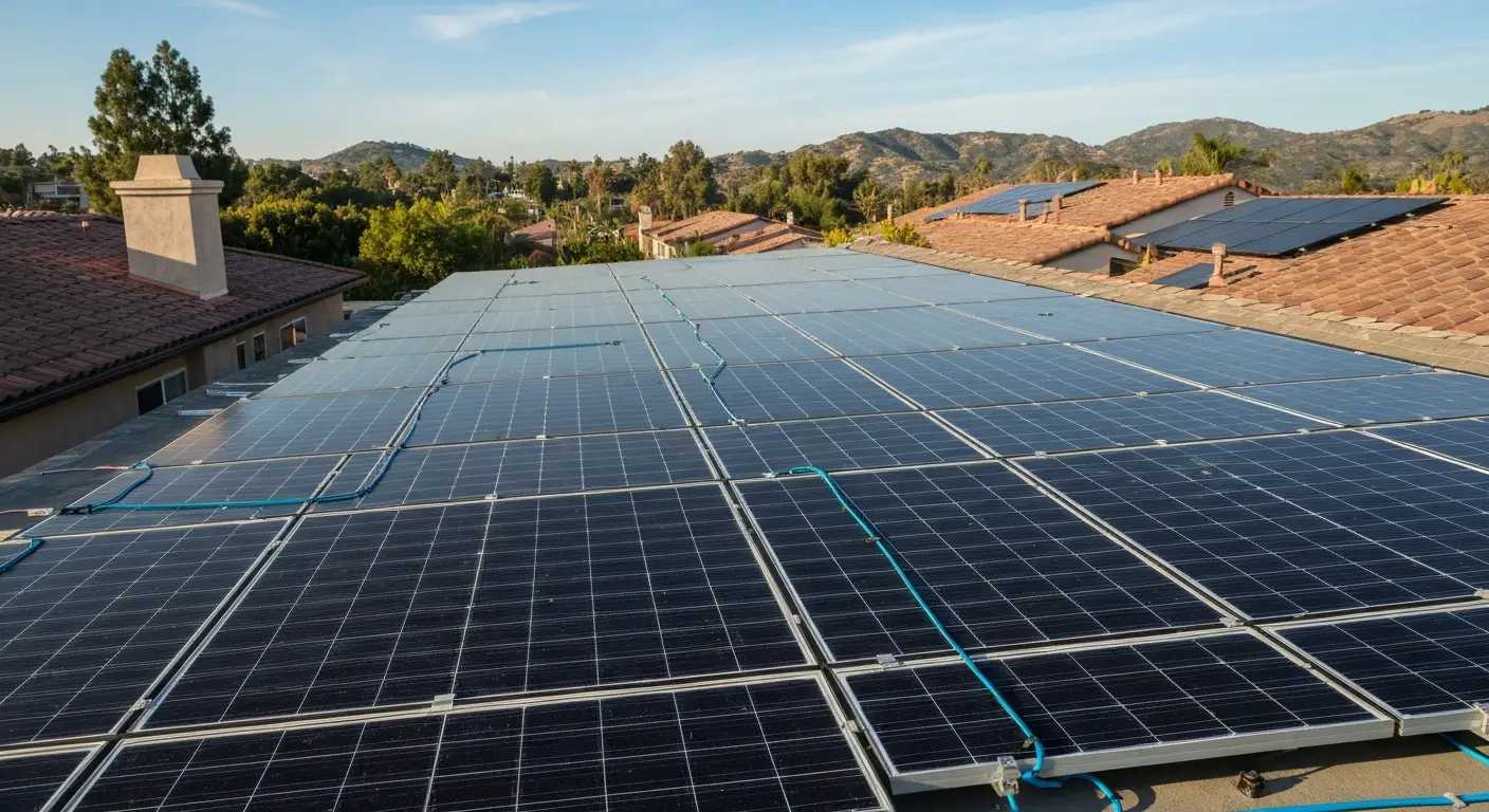 Solar panel installation on West Hills home