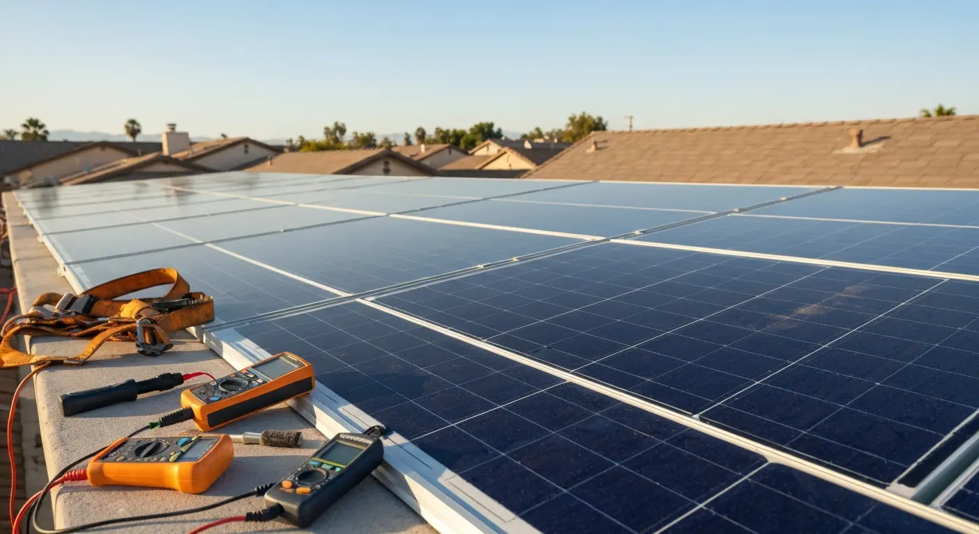 Solar system maintenance and repair work