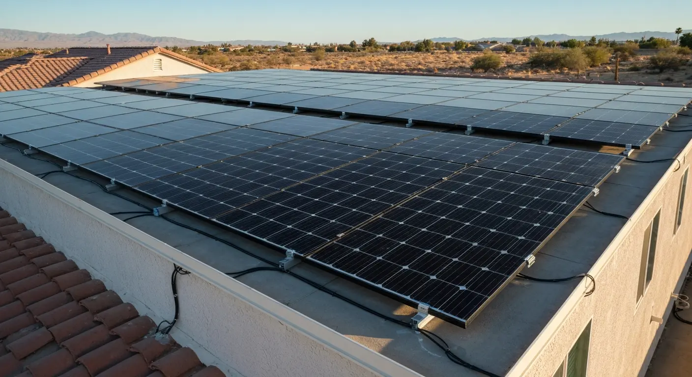 Solar panel installation in Palmdale