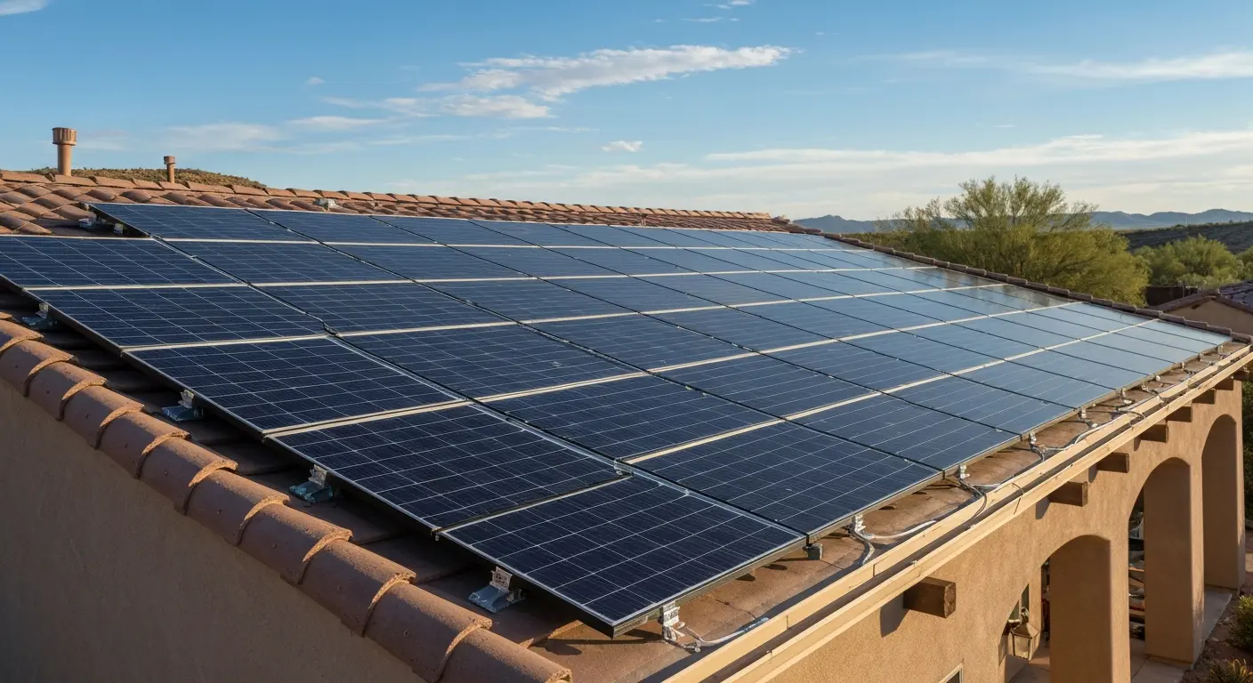 Solar panel installation on Lancaster home