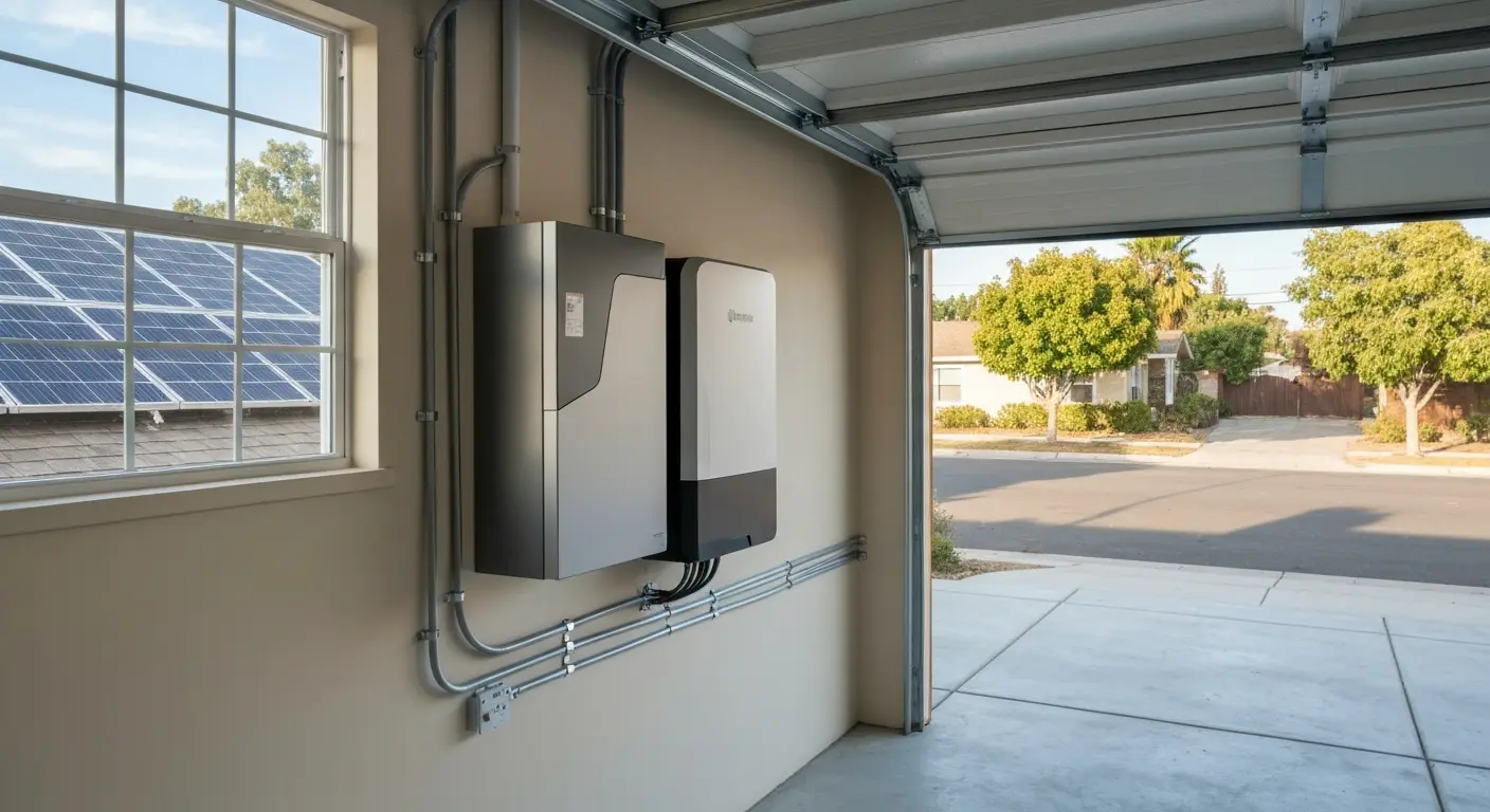 Battery storage system for solar backup power