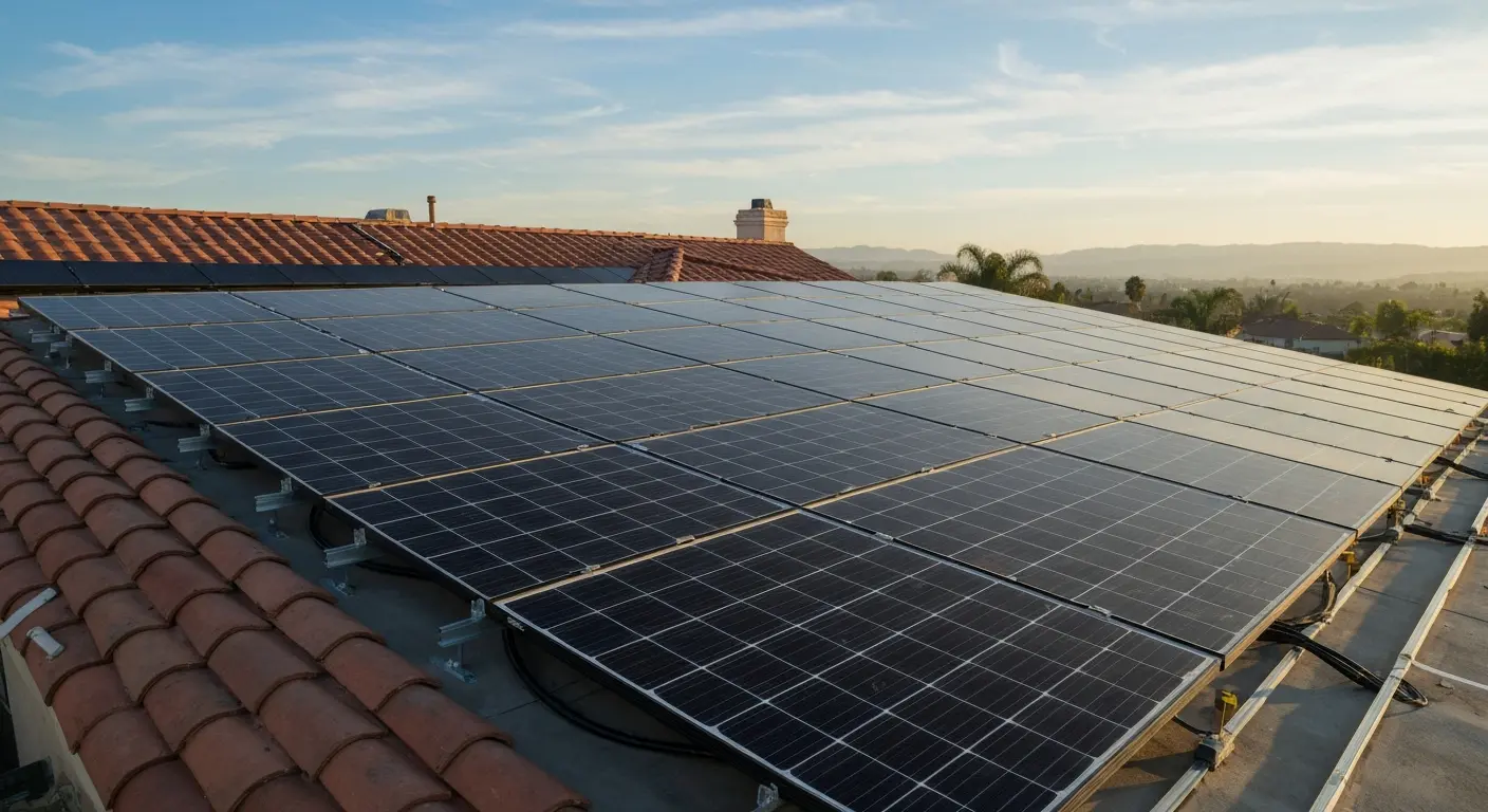Solar panel installation on North Hills home