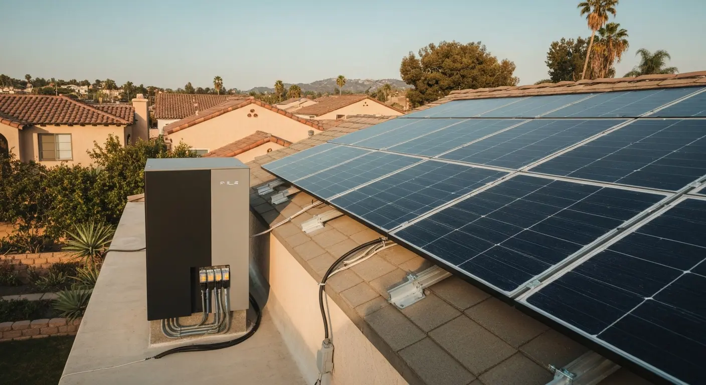 Solar and battery storage system in Los Angeles