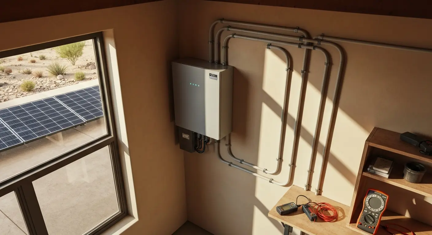 Home battery storage system for solar energy