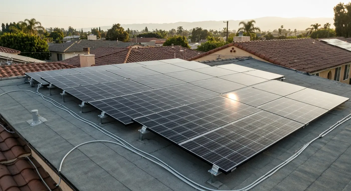 Rooftop solar installation San Fernando