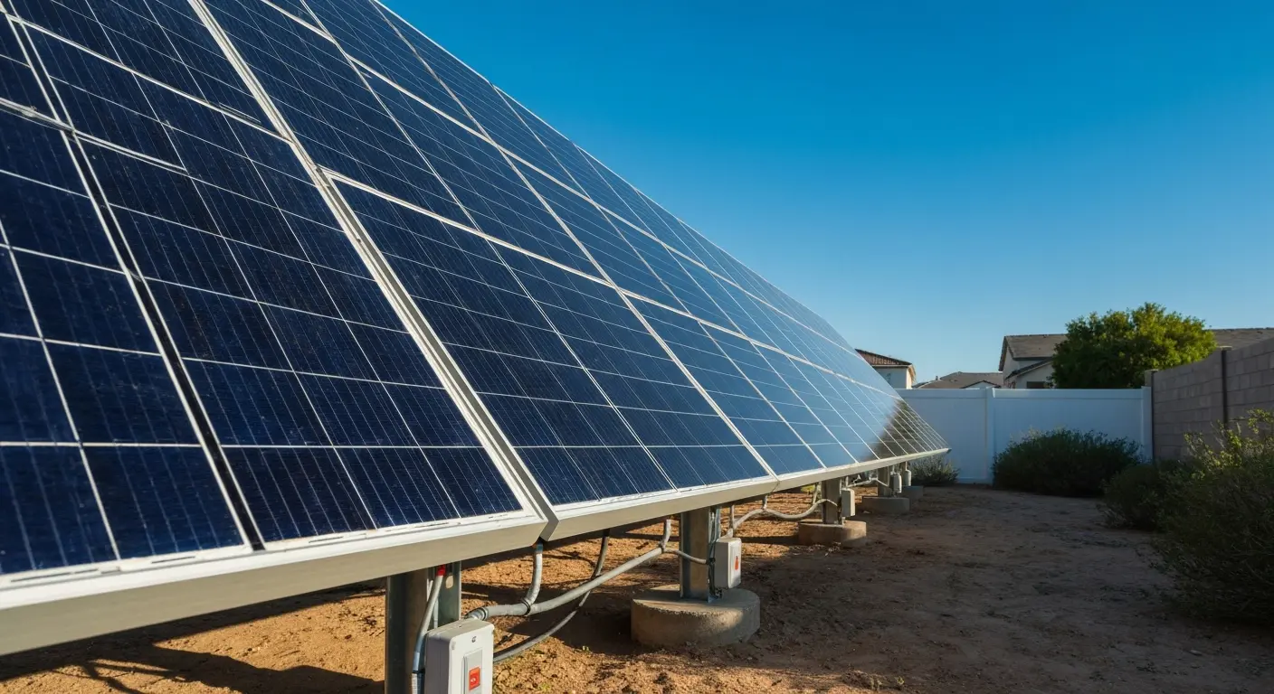 Ground-mounted solar array