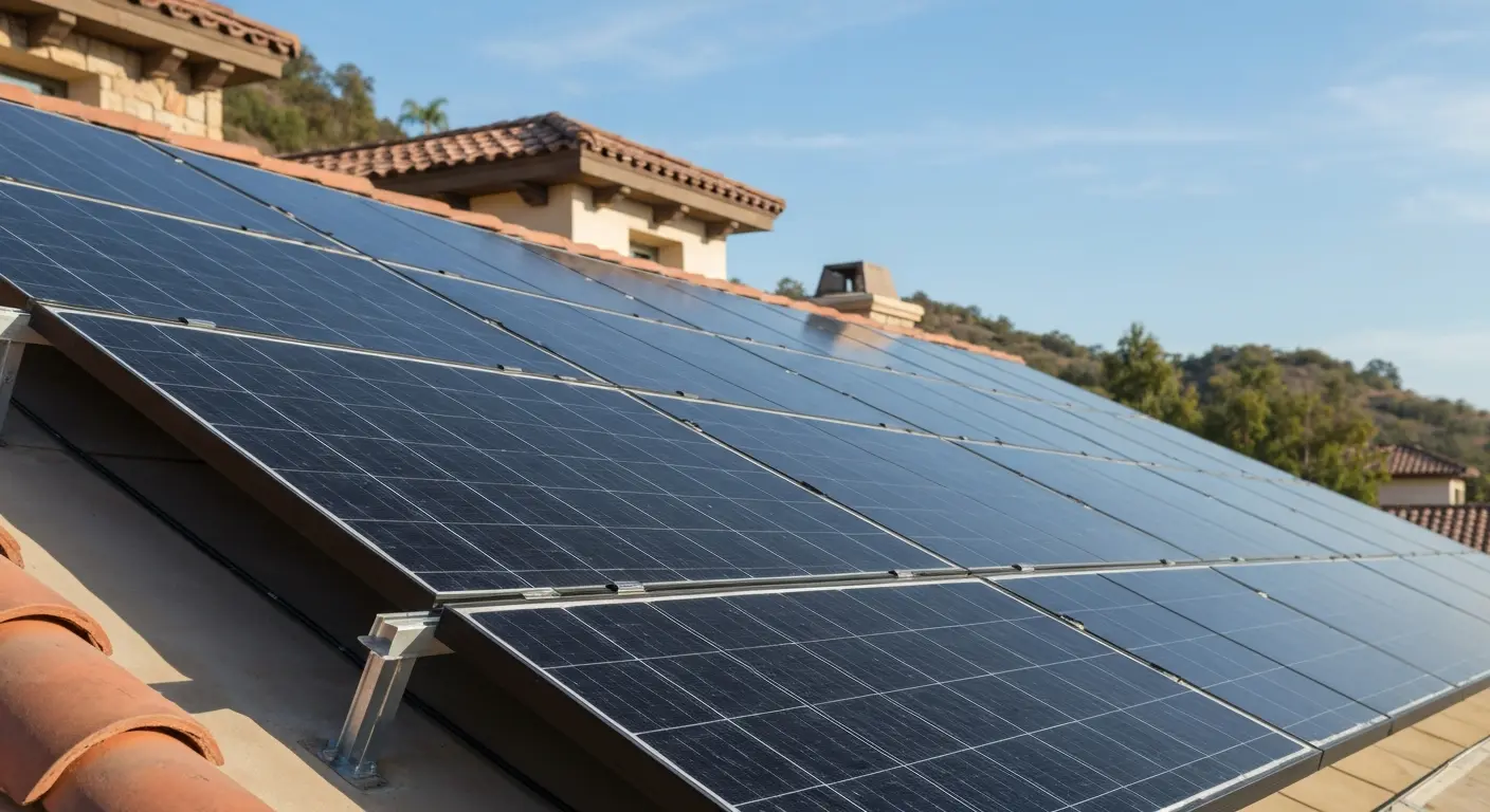 Solar panel installation on Calabasas home