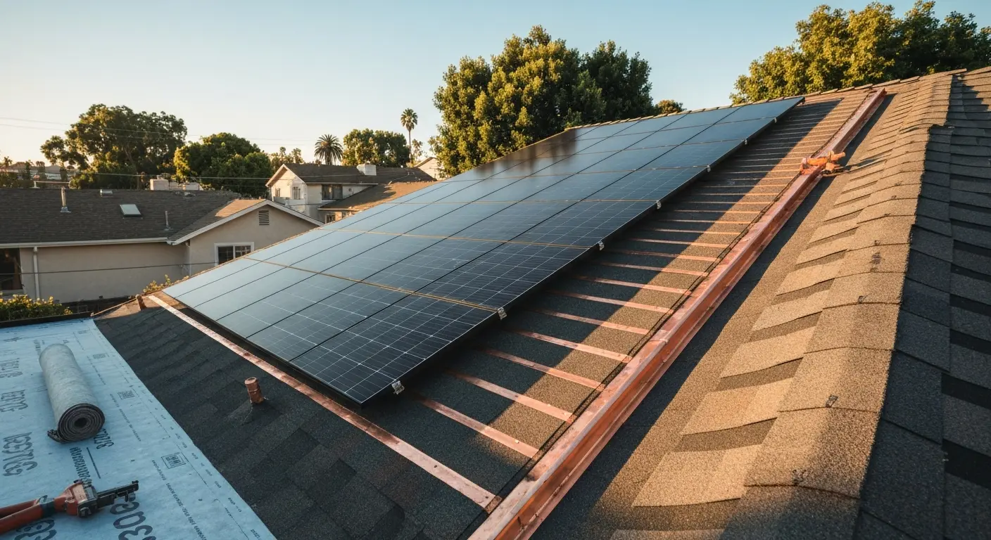 Roof replacement with solar