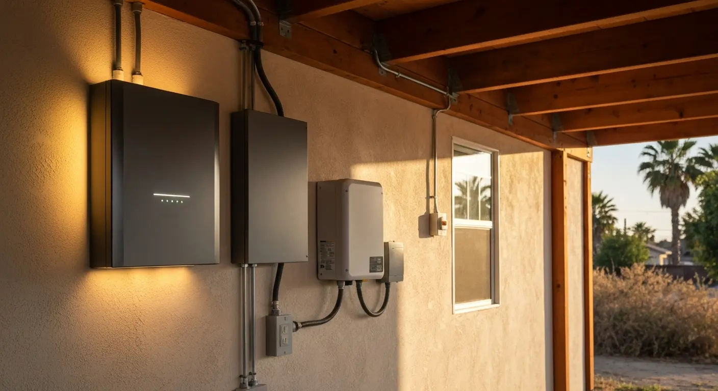Battery storage system installed indoors