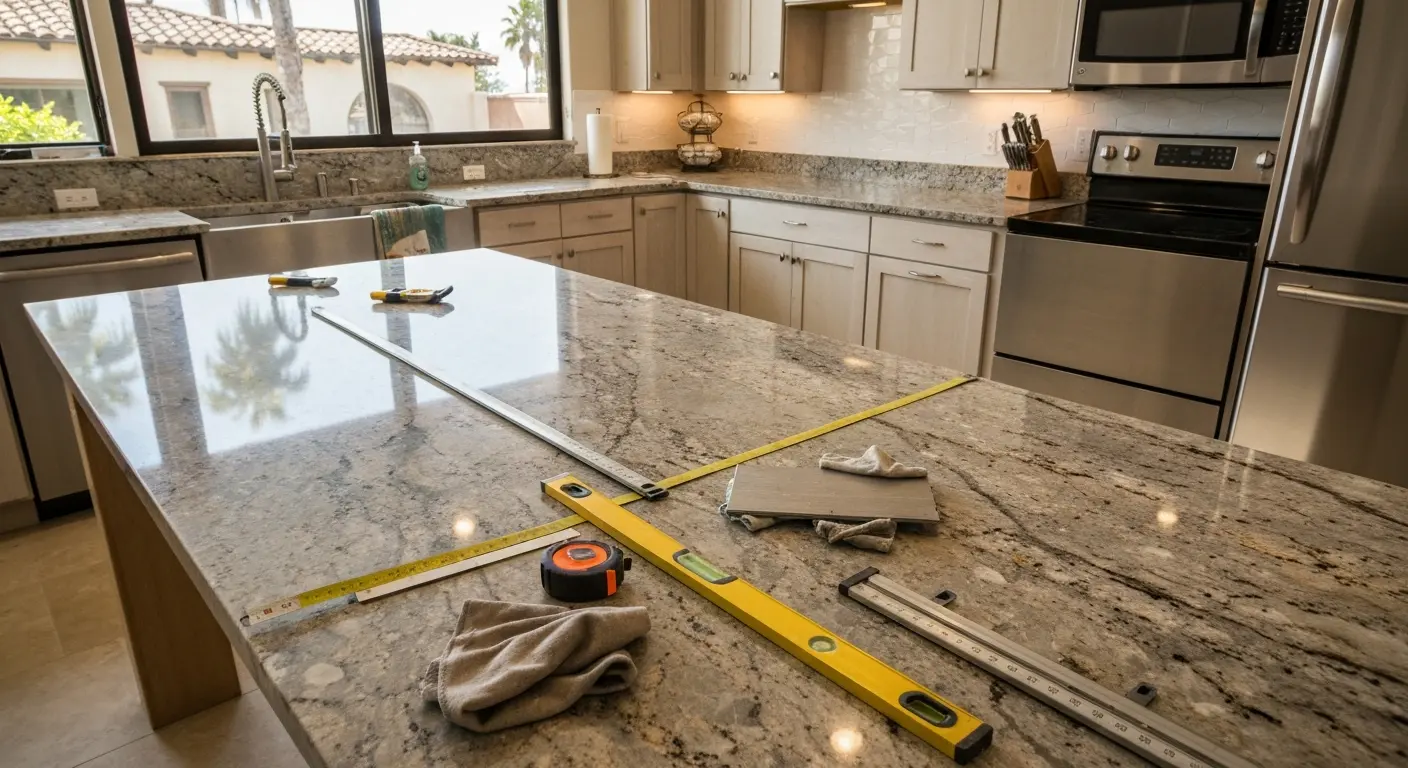 Kitchen countertop installation