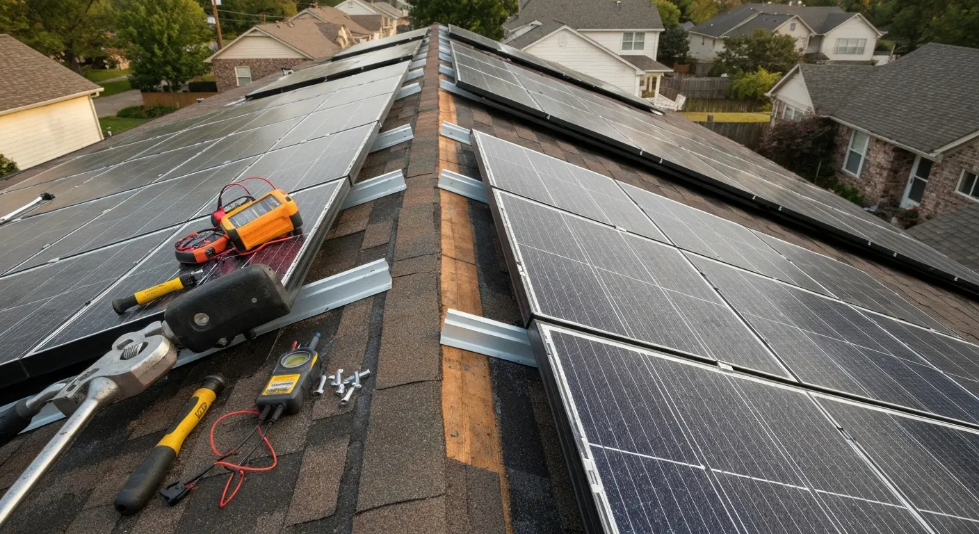 Solar panel removal and reinstallation service