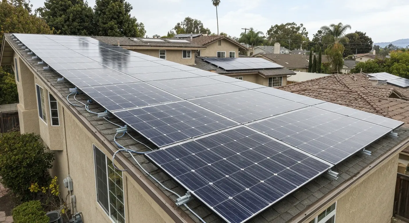 Solar panel installation in Chatsworth