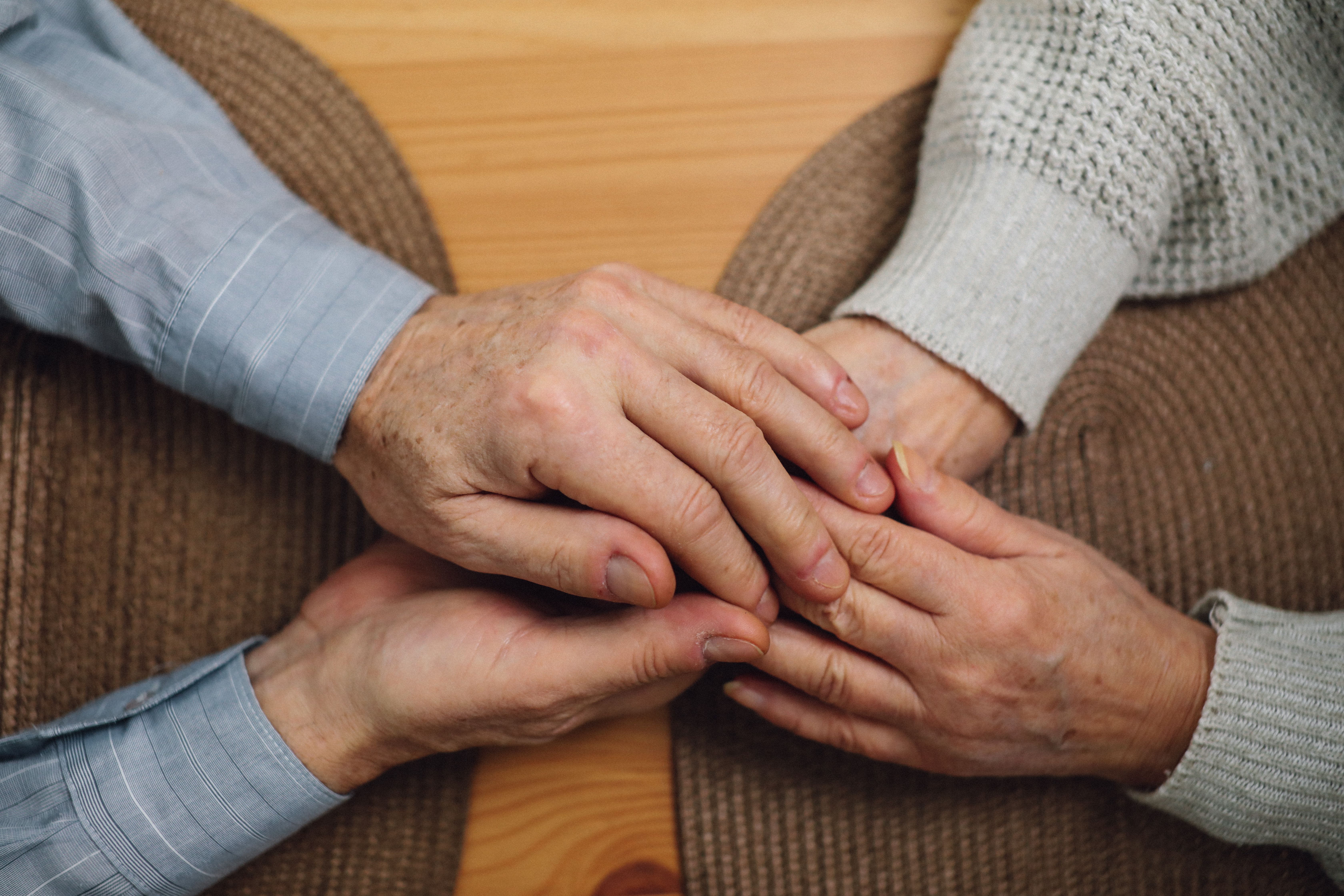 Professional caregiver providing support