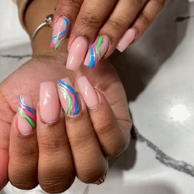 Finished nail set by Beauty Essence Spa