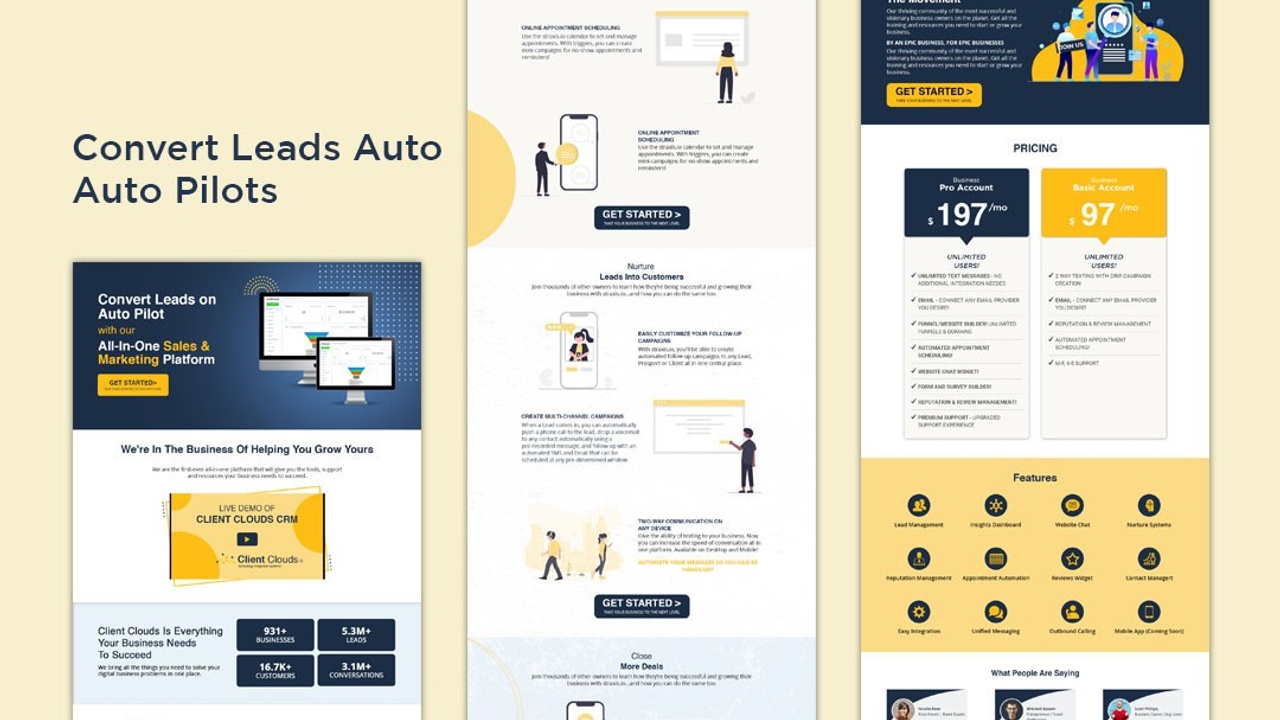 Easy to use GHL SaaS Landing Page Templates