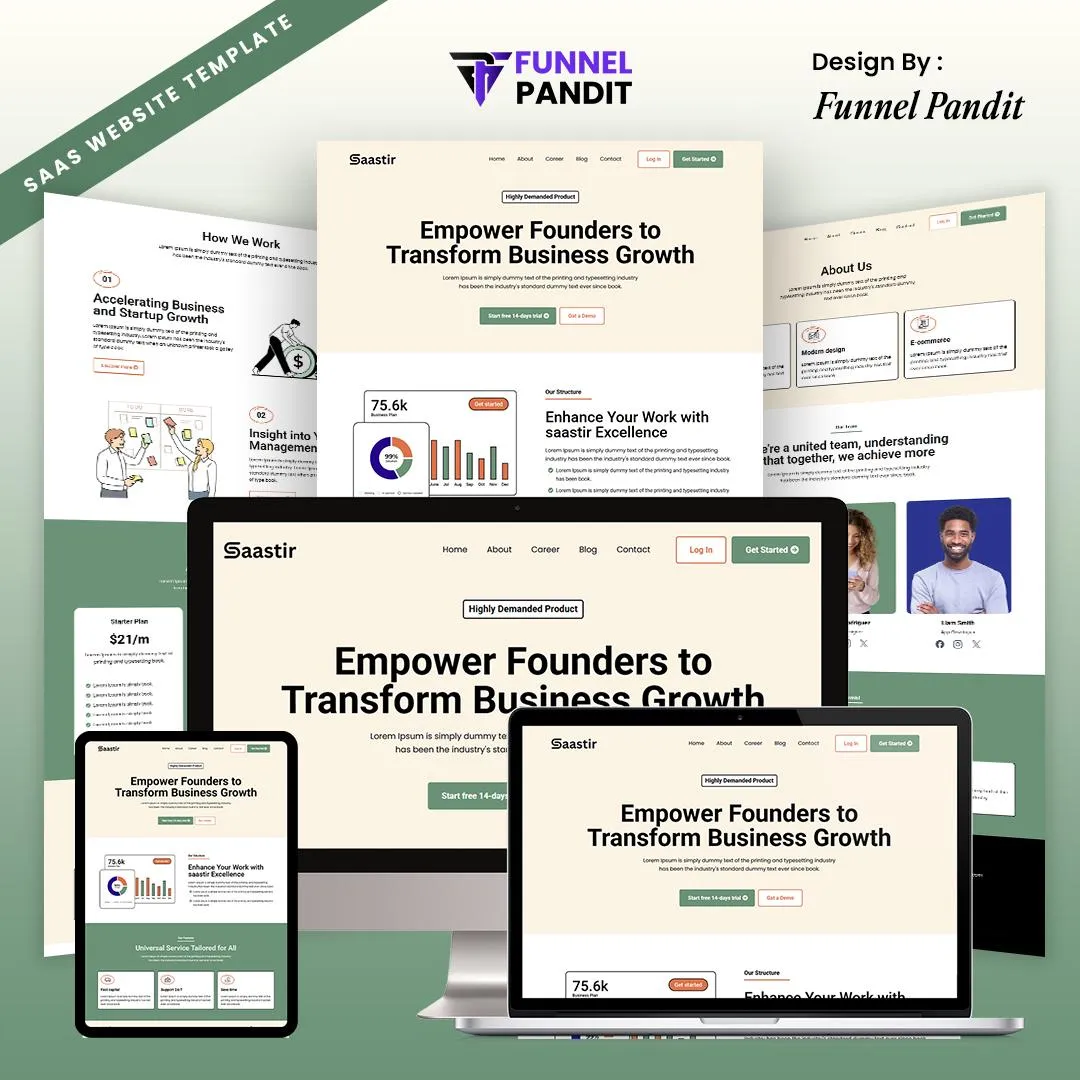 saas website design 
