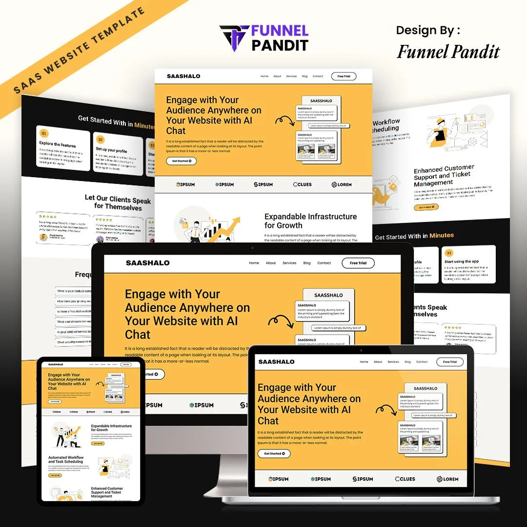 saas website template
