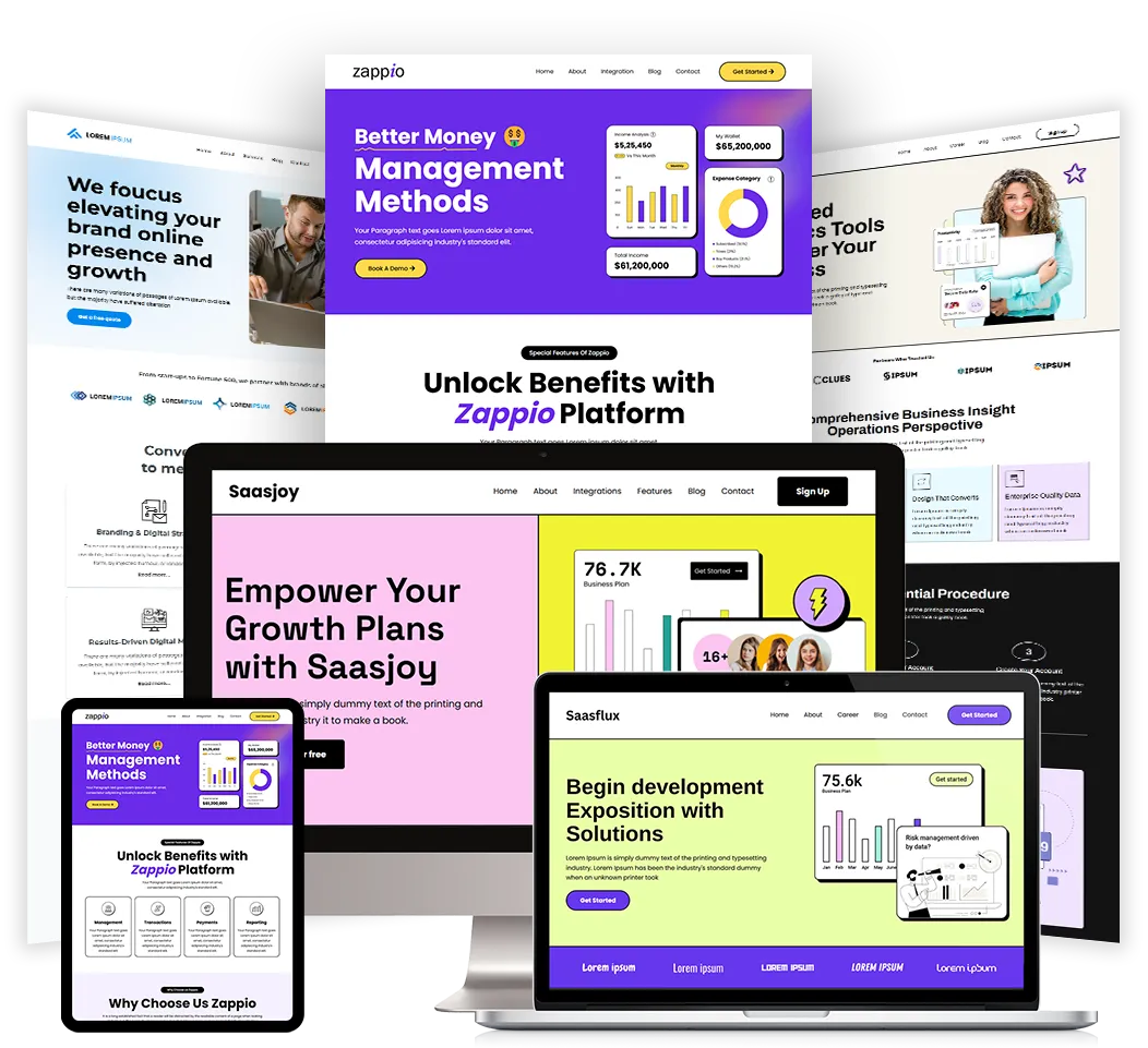 Saas website template