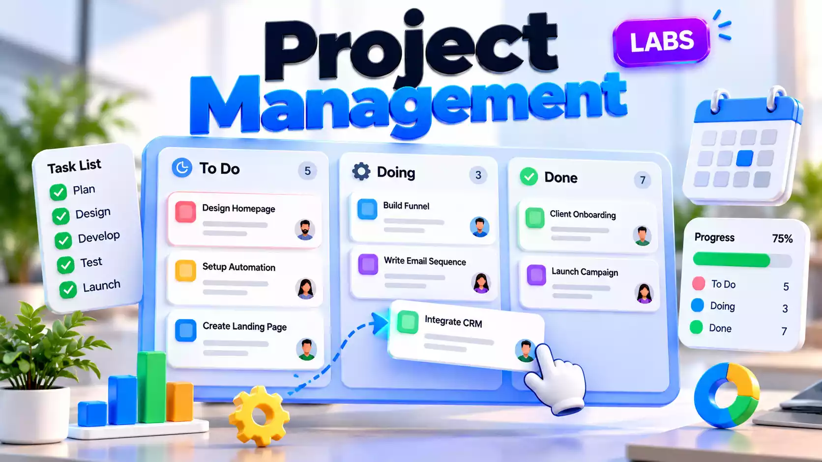 GHL Project Management feature GHL Project Management feature