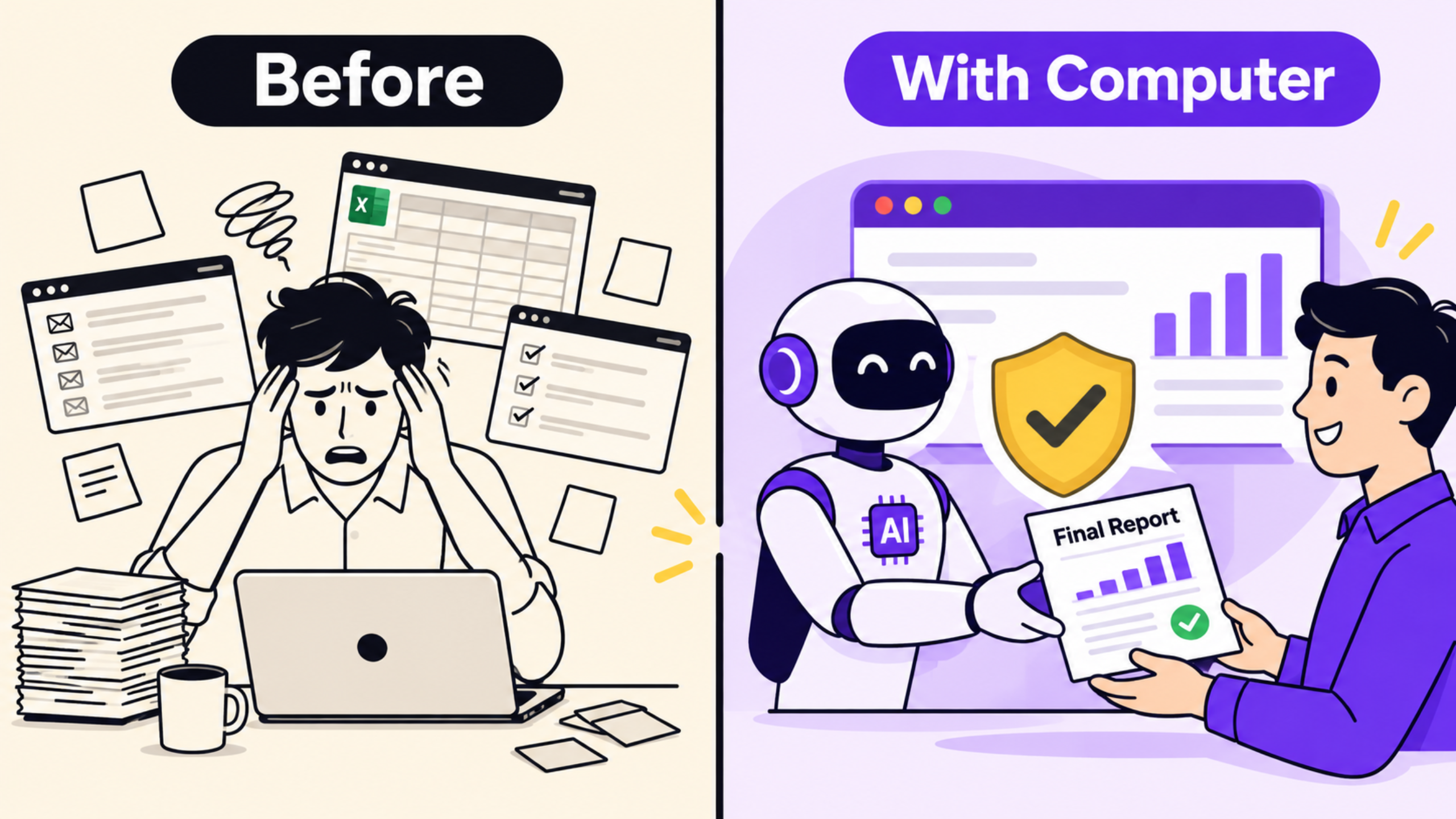 Before vs With Computer Before vs With Computer