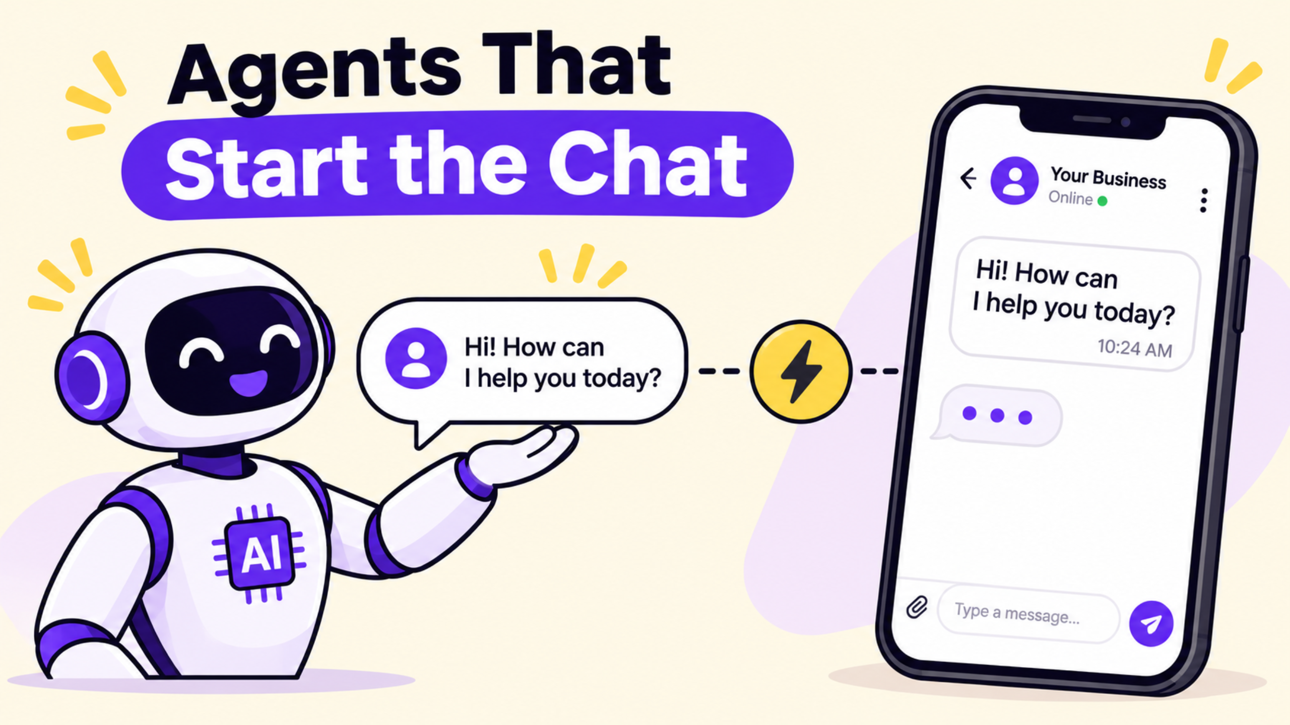 Agent starts the chat Agent starts the chat