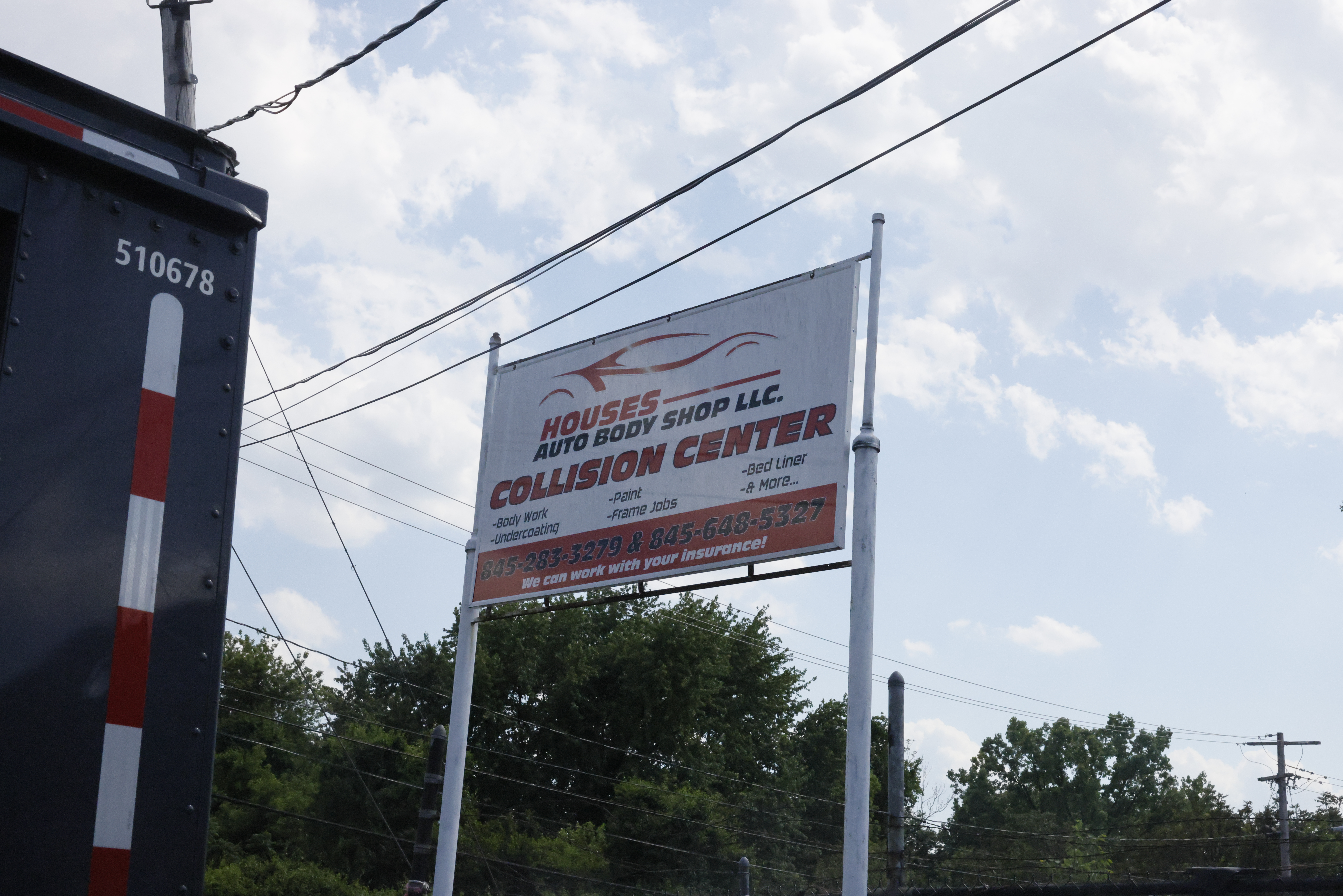 Houses Autobody repair work in progress