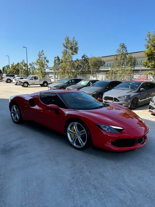 Red Ferrari with window tint by Tint Wright, Brisbane