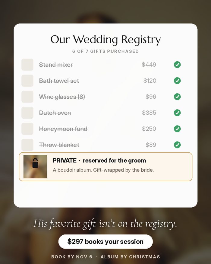 Ad: wedding registry