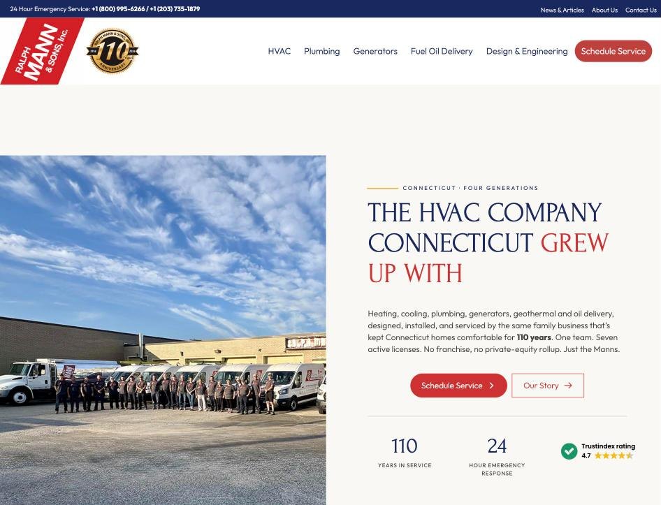 Ralph Mann & Sons homepage