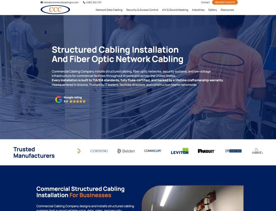 Commercial Cabling Company homepage