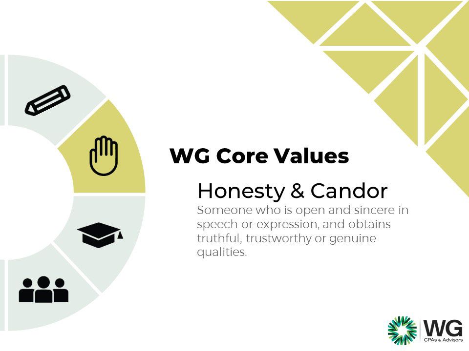 Pitch deck core value slide