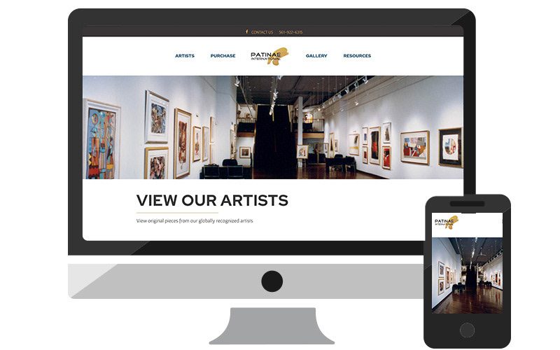 Patinae International on desktop and phone