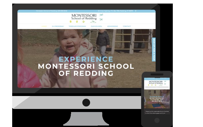 Montessori School of Redding on desktop and phone