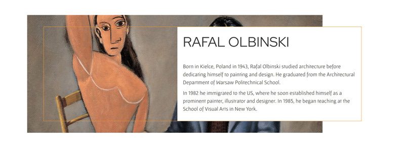 Artist page