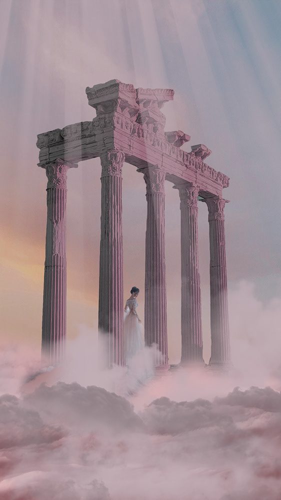 Ancient columns in the clouds