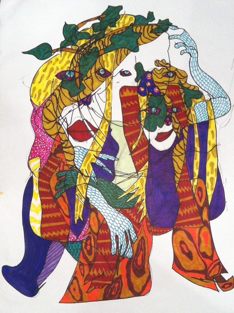 Colorful pattern figures