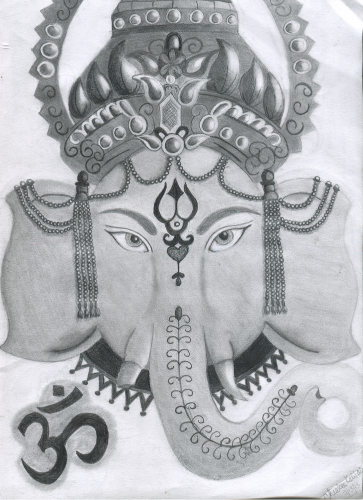 Ganesha pencil drawing