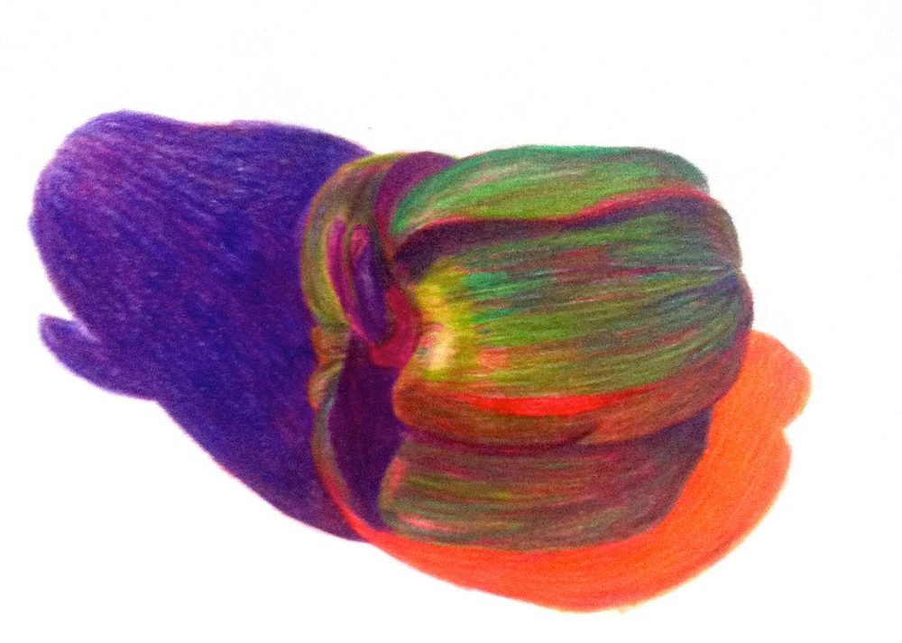 Colored pencil pepper
