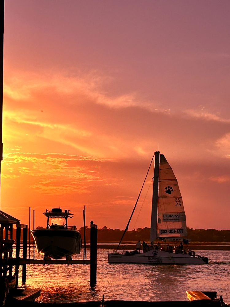 Sailboat at sunset