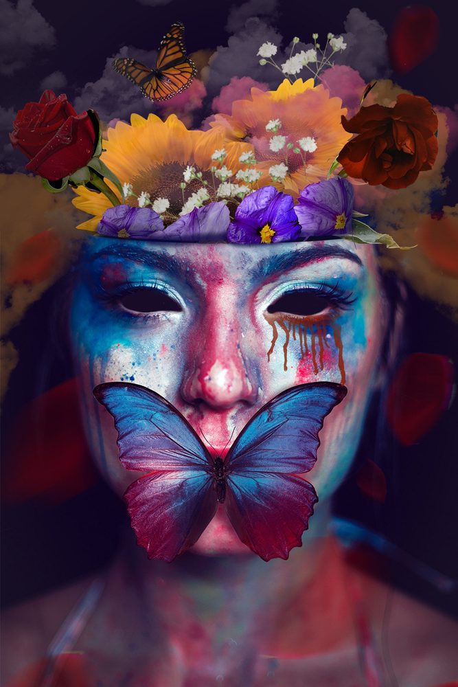 Butterfly mask composite