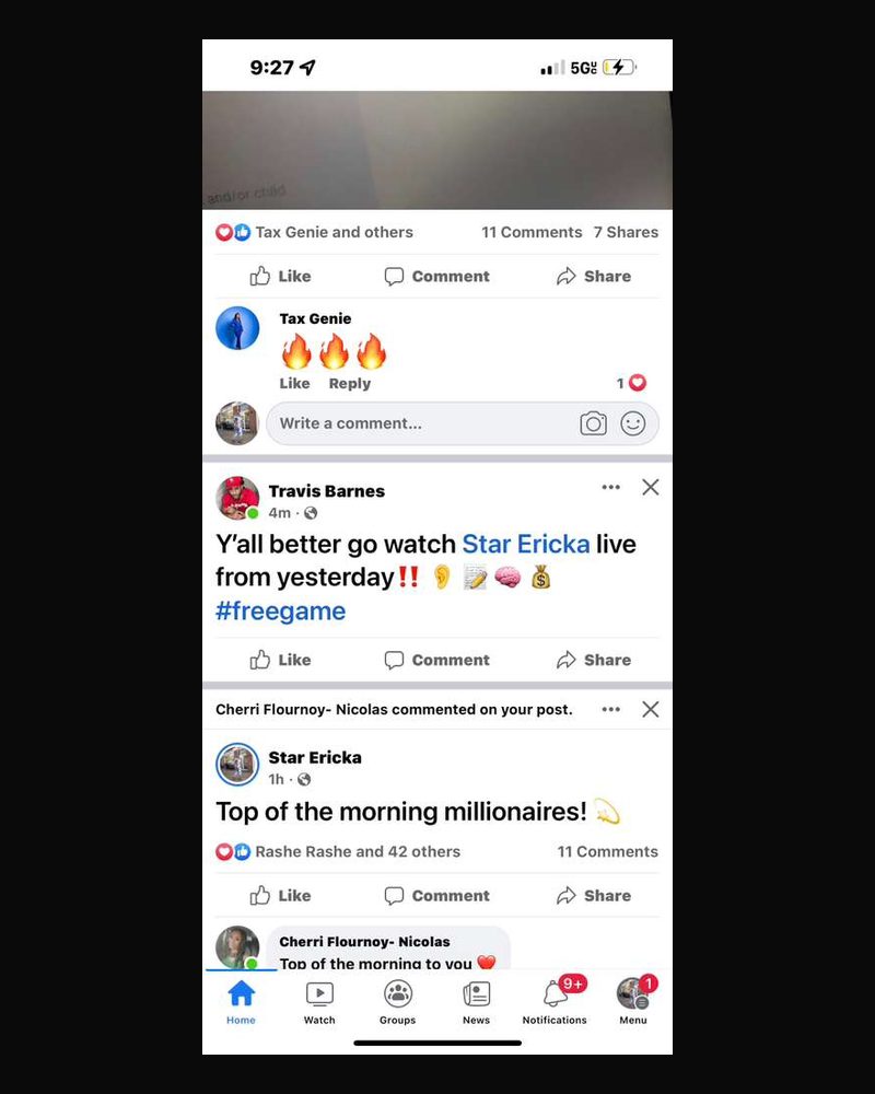 Community post — go watch Star Ericka live