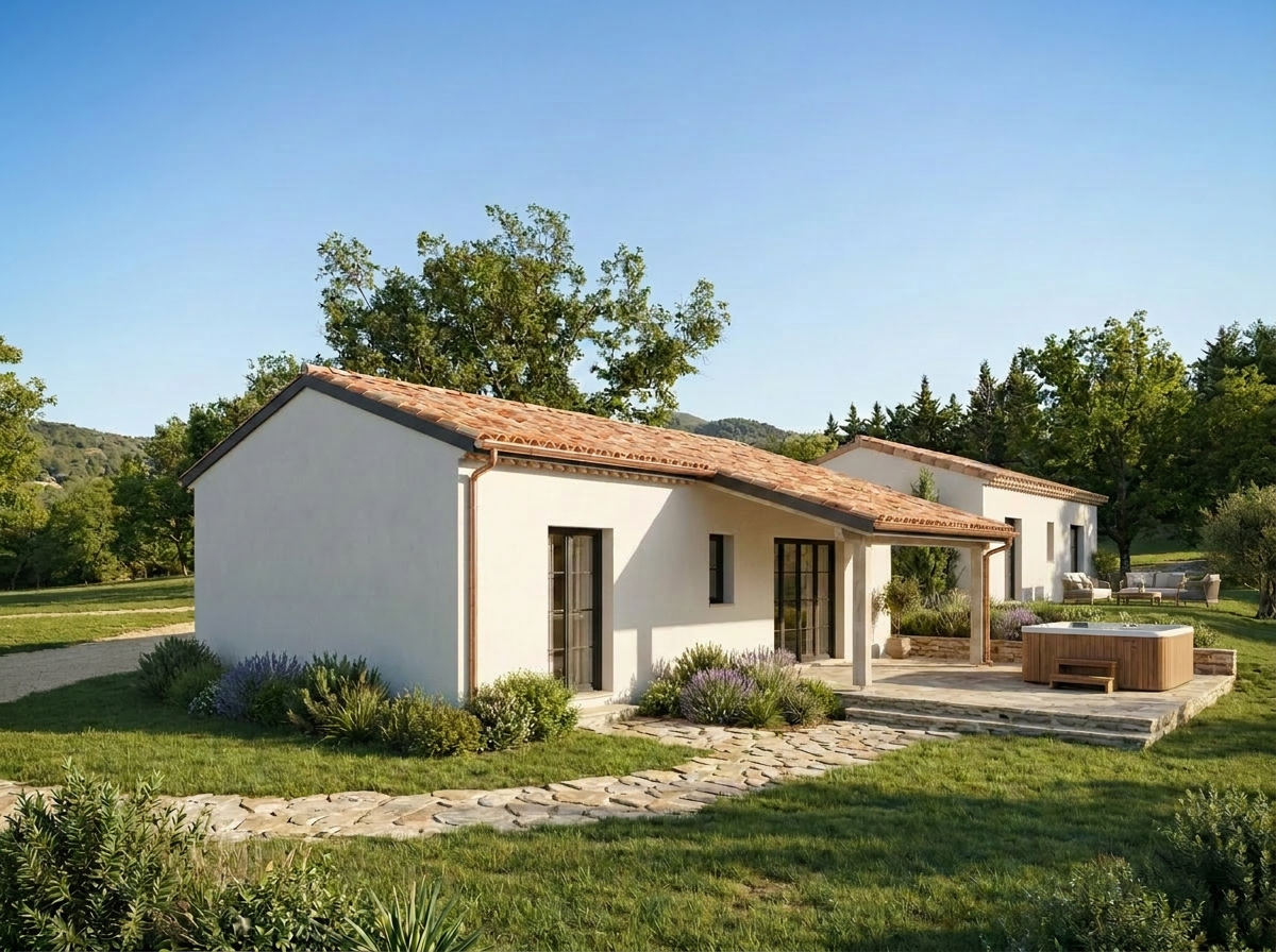 Chalet op Village des Cigales in de avondzon