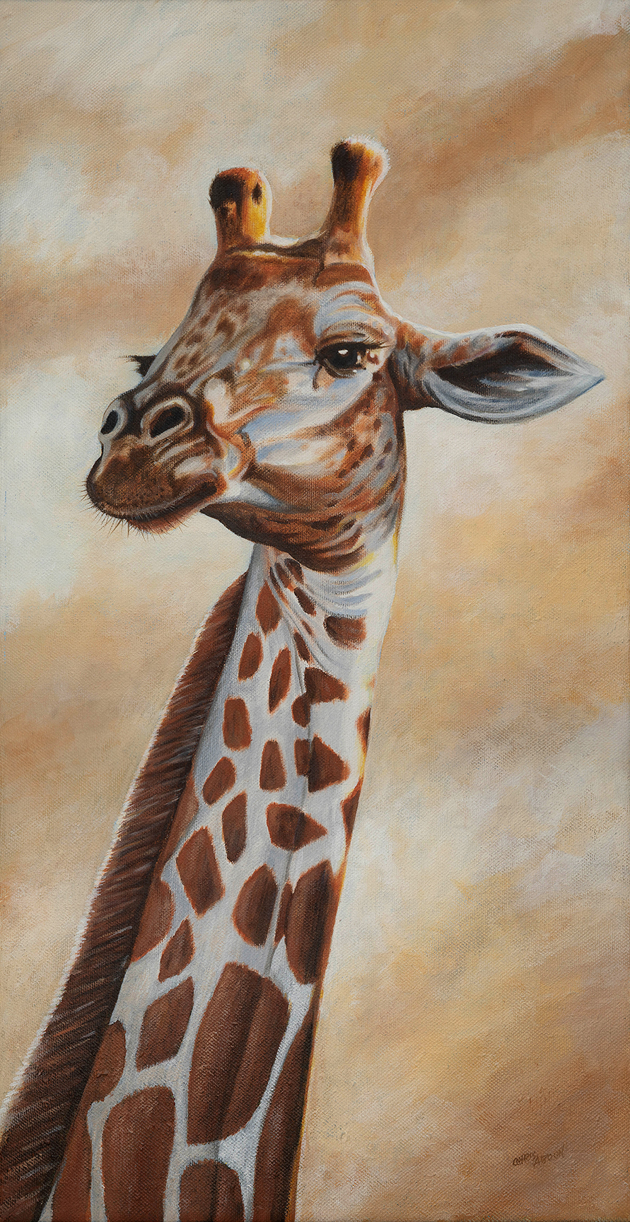 Giraffe — Oil on Canvas by Chris Abdon
