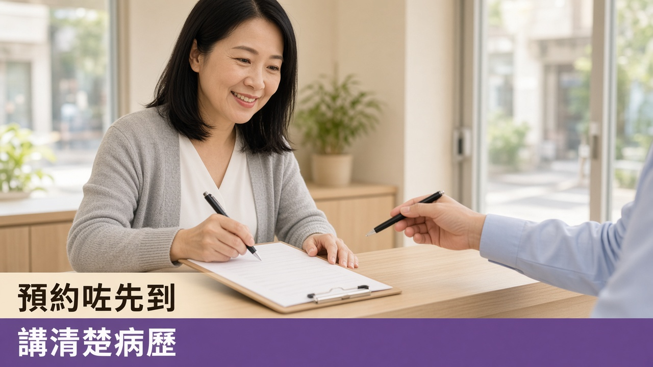 北角牙醫：女士喺牙科診所接待處同職員登記