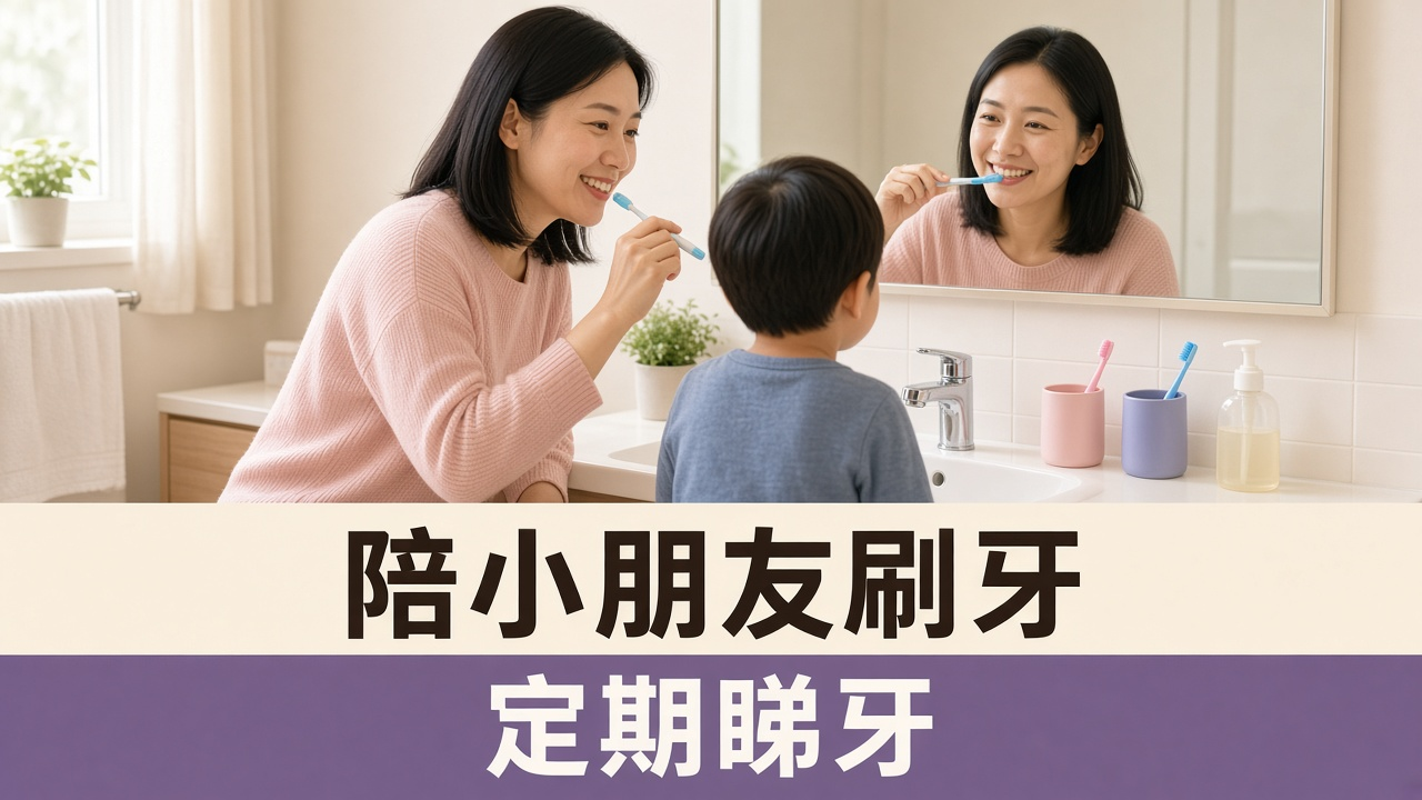 銅鑼灣牙醫：媽媽喺屋企浴室陪小朋友刷牙