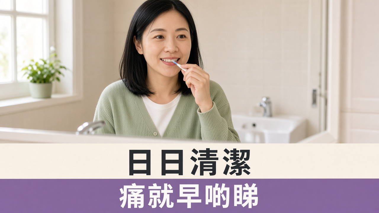 筲箕灣牙醫：女士喺屋企用牙間刷清潔牙齒