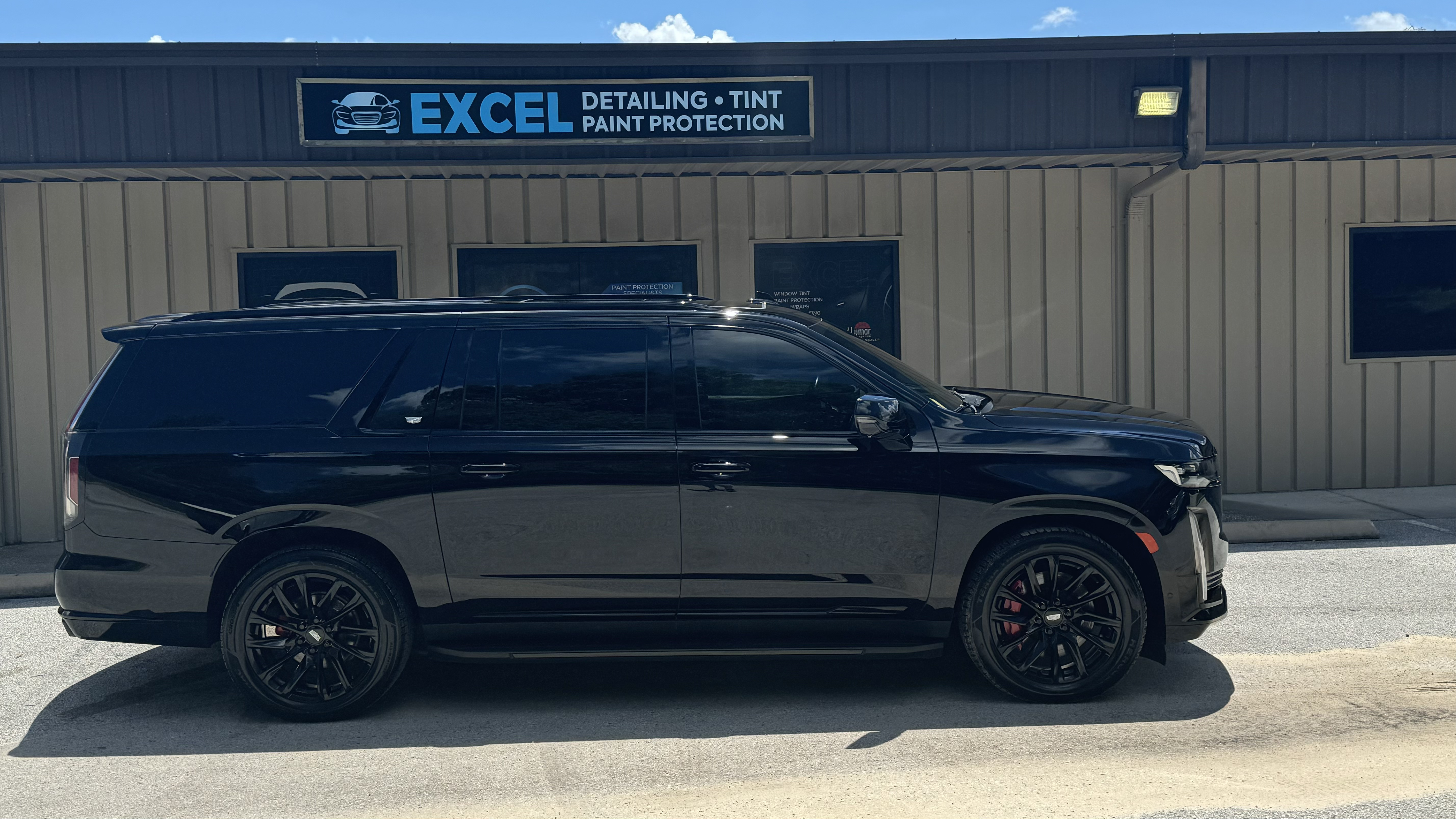 Black SUV paint protection film project