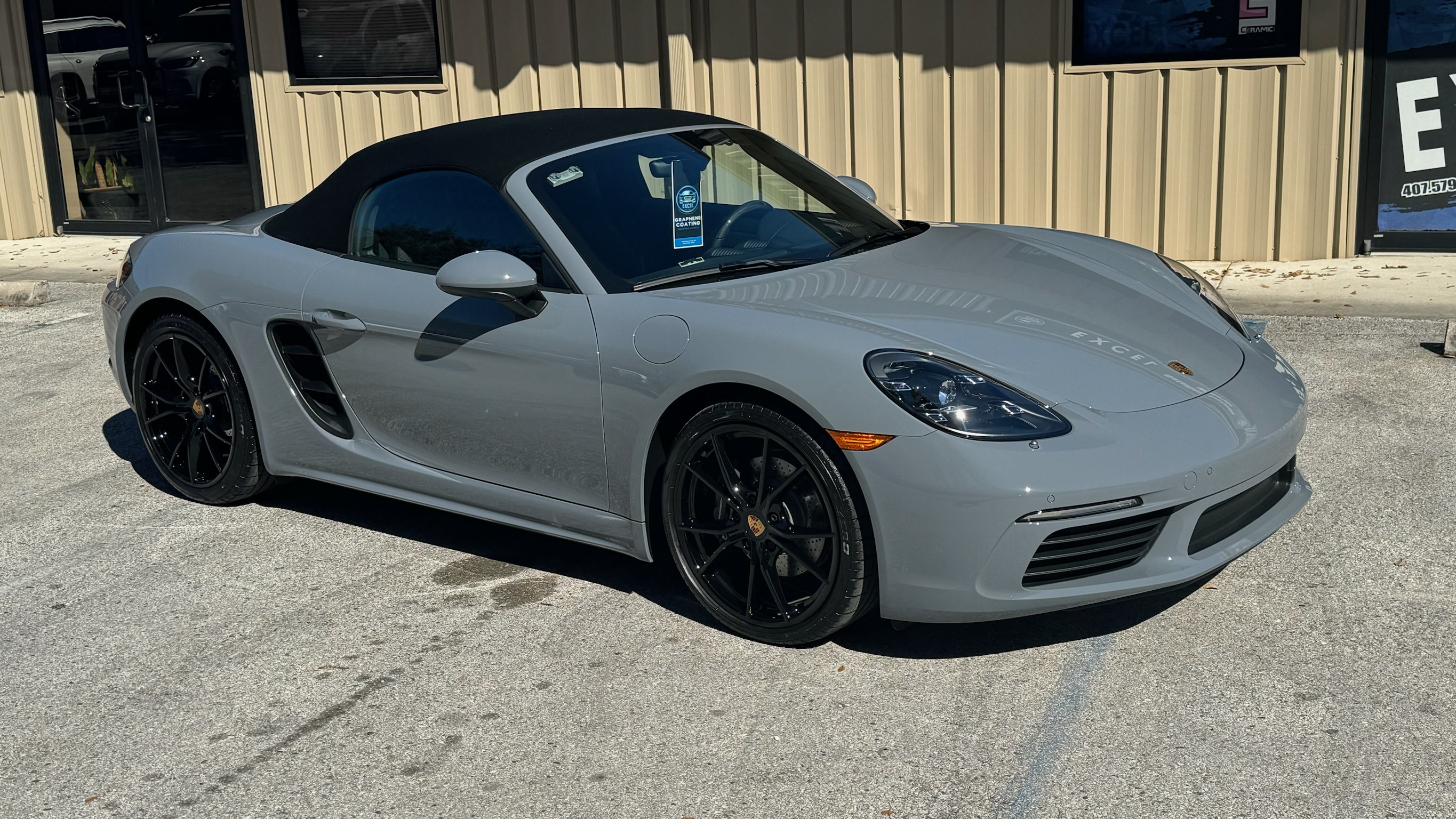 White Corvette paint protection film