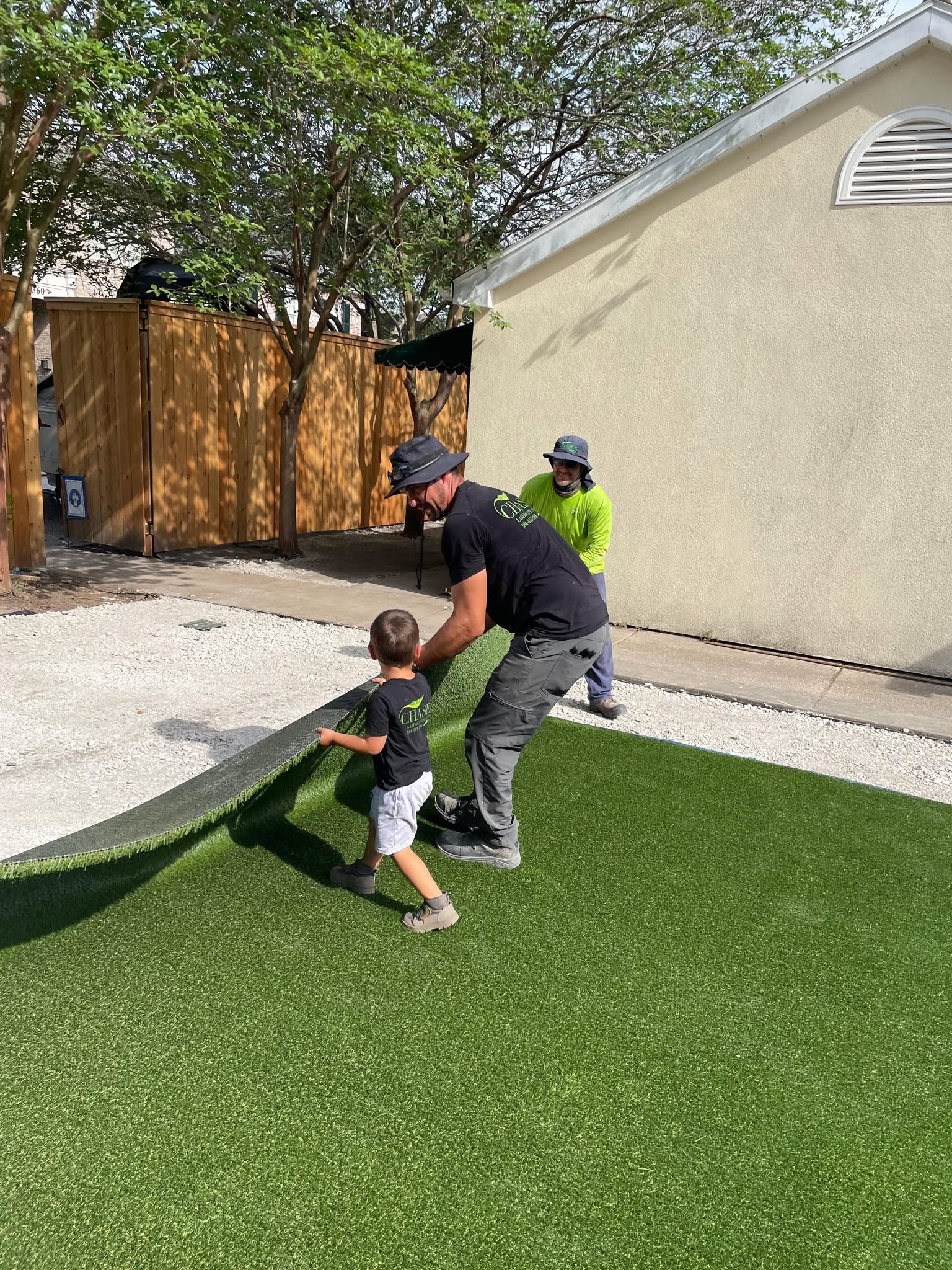 Artificial turf installation